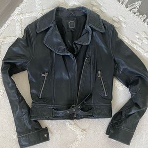 Express Black Leather Jacket size XS
